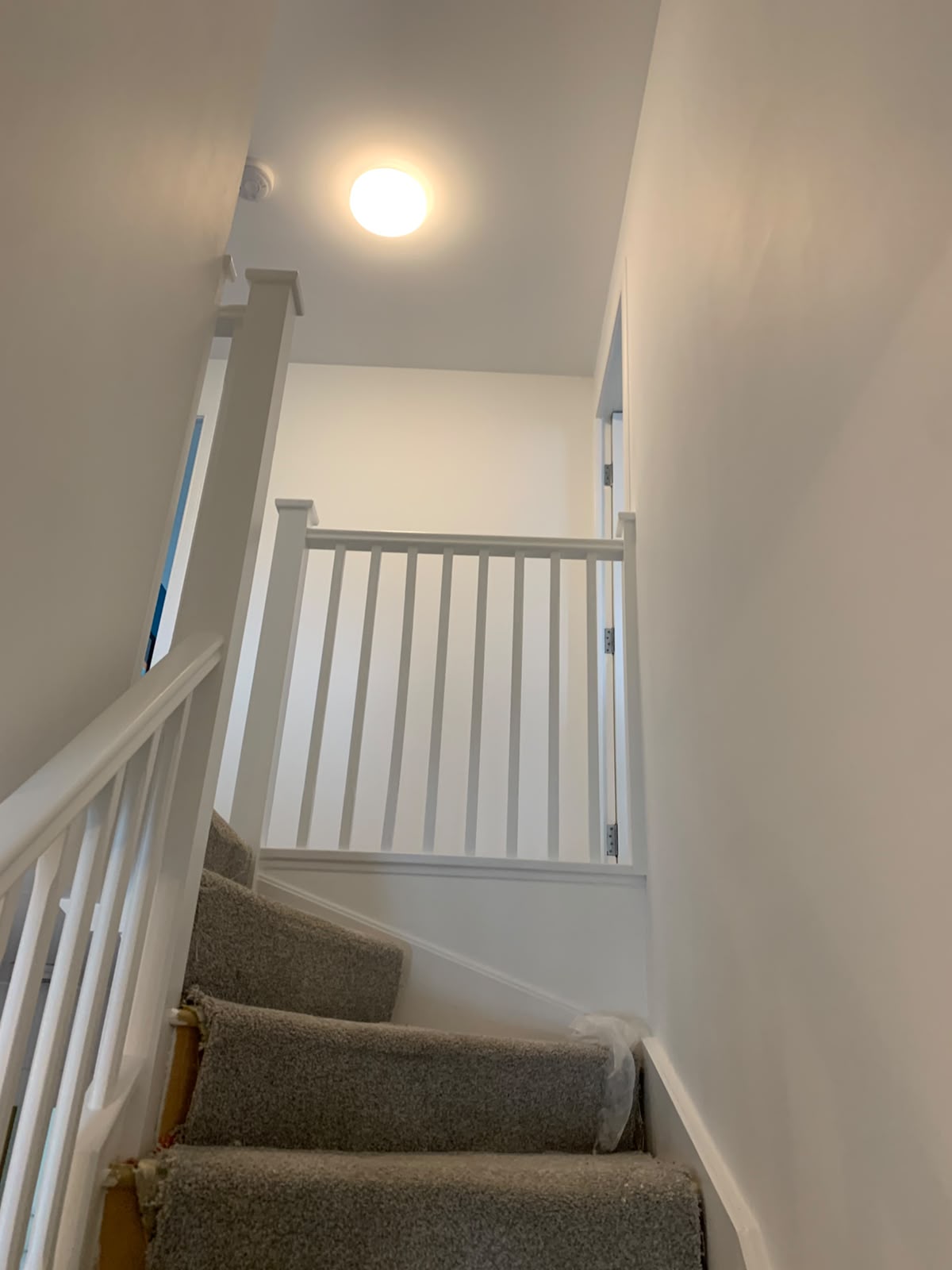 Finished hallway and staircase decorated by KBL Decorators in Edinburgh